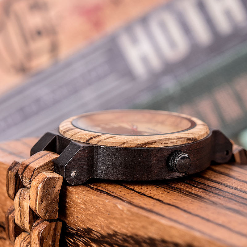 Reloj de madera - Modelo Marine