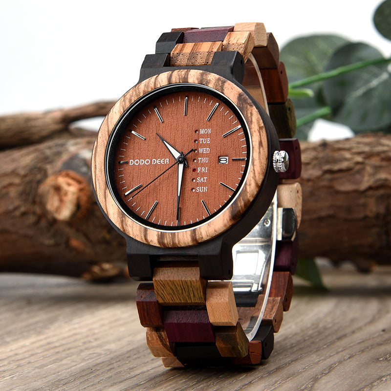 Reloj de madera - Modelo Mars